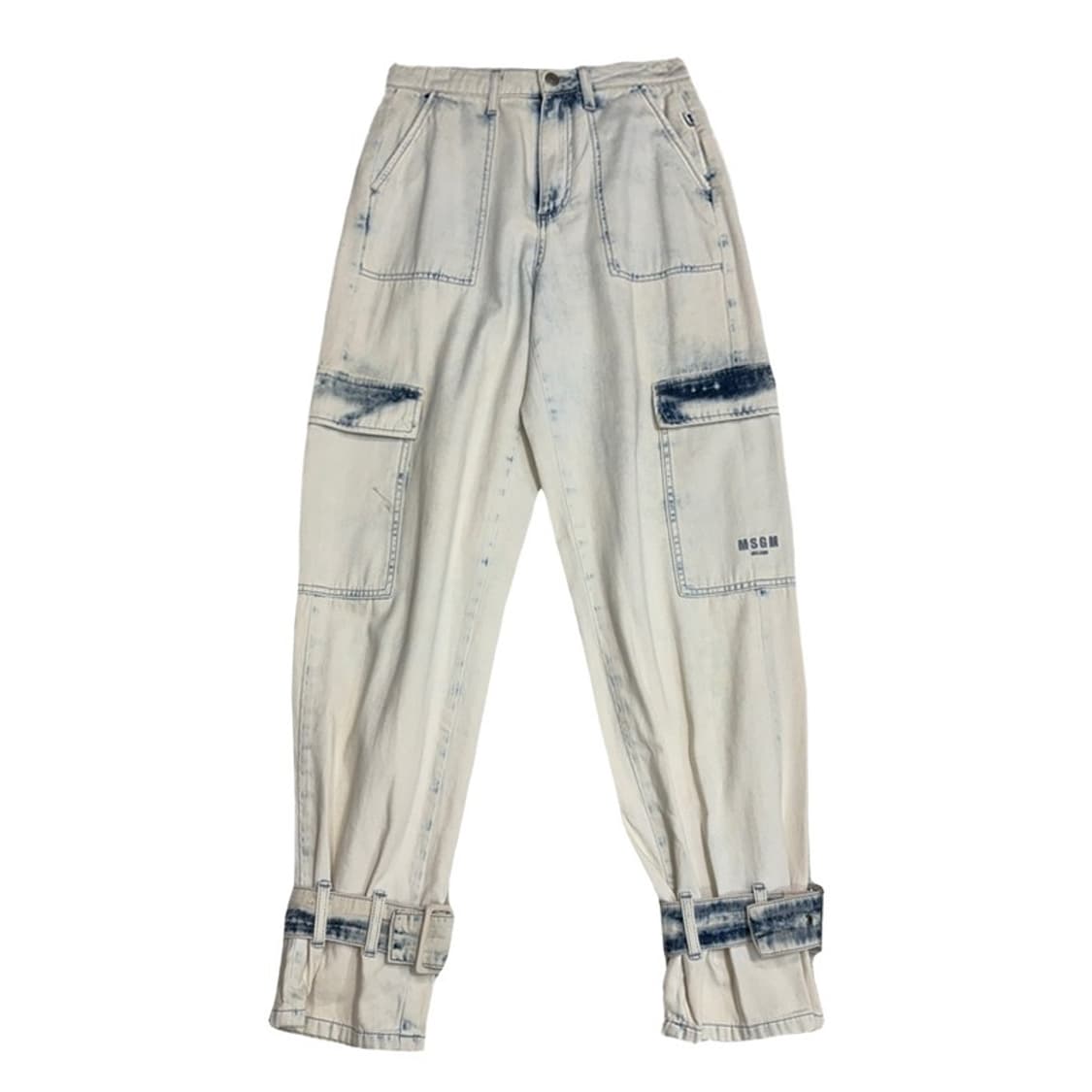 MSGM 라이트워시 데님 카고팬츠 38 상품이미지1