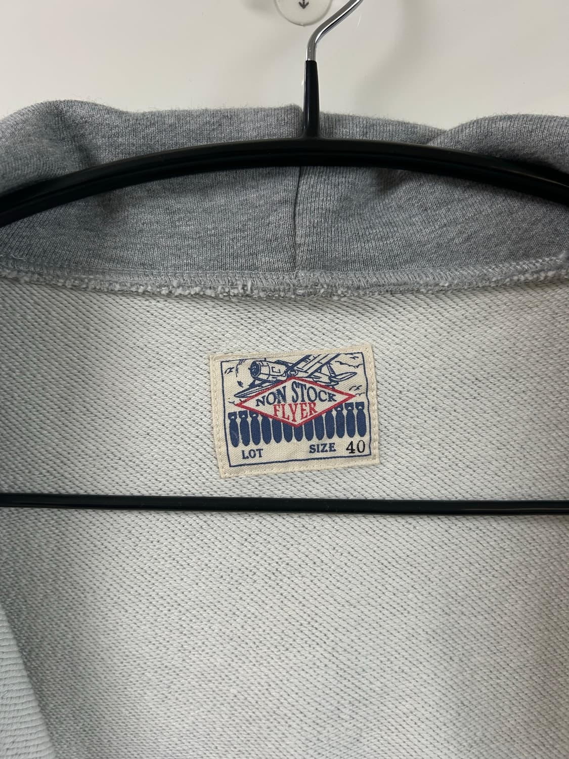 브론슨 NON STOCK 회색 후드집업 40사이즈 상품이미지3