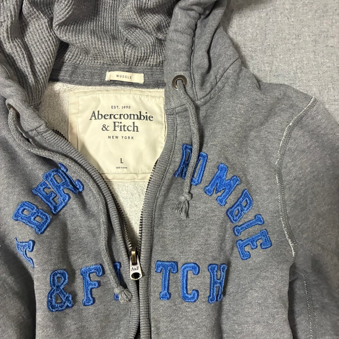 아베크롬비 그레이 후드집업 L사이즈 상품이미지2