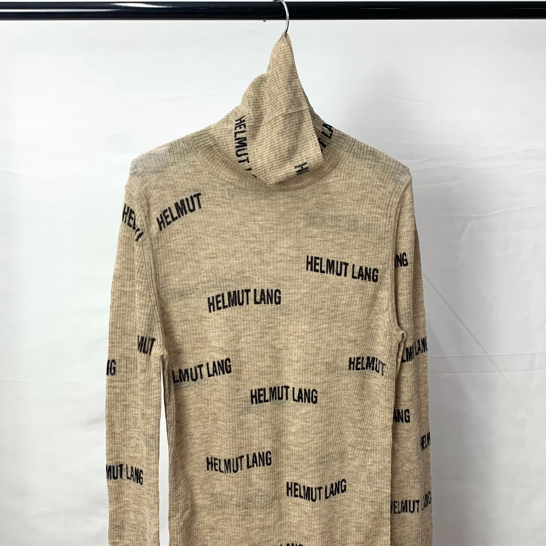 헬무트랭 로고 터틀넥 니트 탑 상품이미지2