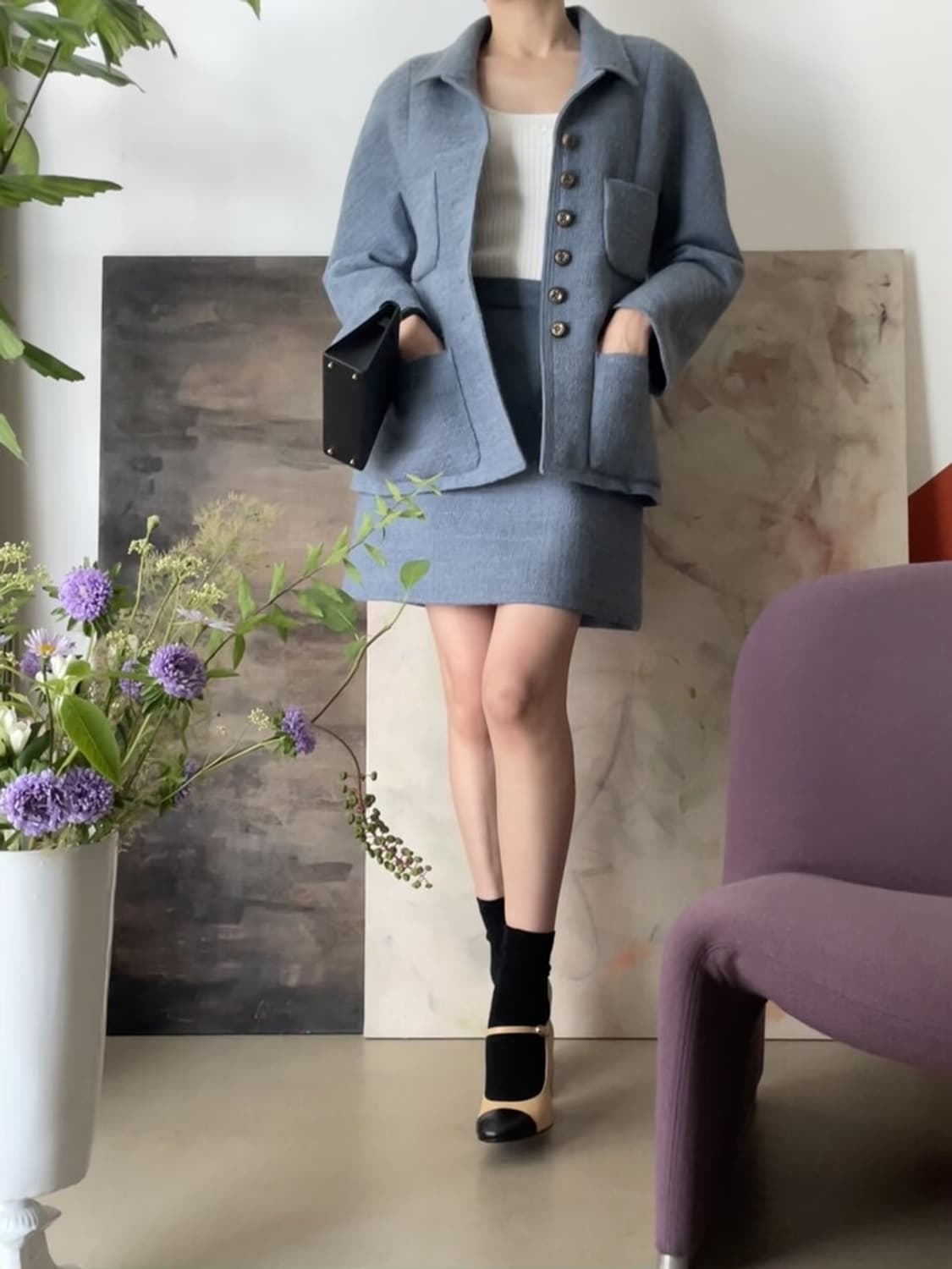 쎄모먼 헤이즐 트위드 자켓 상품이미지3