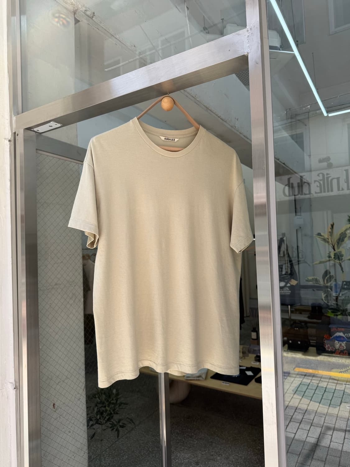 AURALEE Side Seamless Crew Neck T-Shirt 상품이미지1