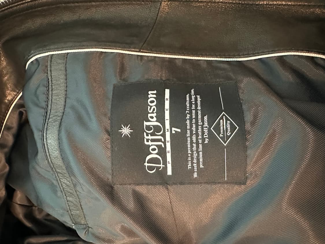 도프제이슨 프리미엄 베지터블 램스킨 보머 레더 자켓 XL 상품이미지4
