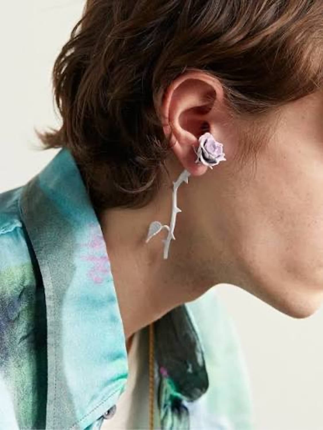 단종/ACNE STUDIOS 로즈 이어링 레드 상품이미지4