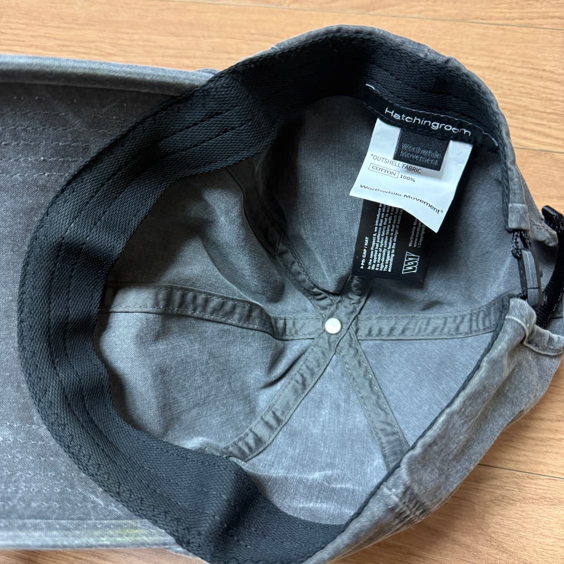 해칭룸x월스와일무브먼트 볼캡 빈티지 블랙 상품이미지2