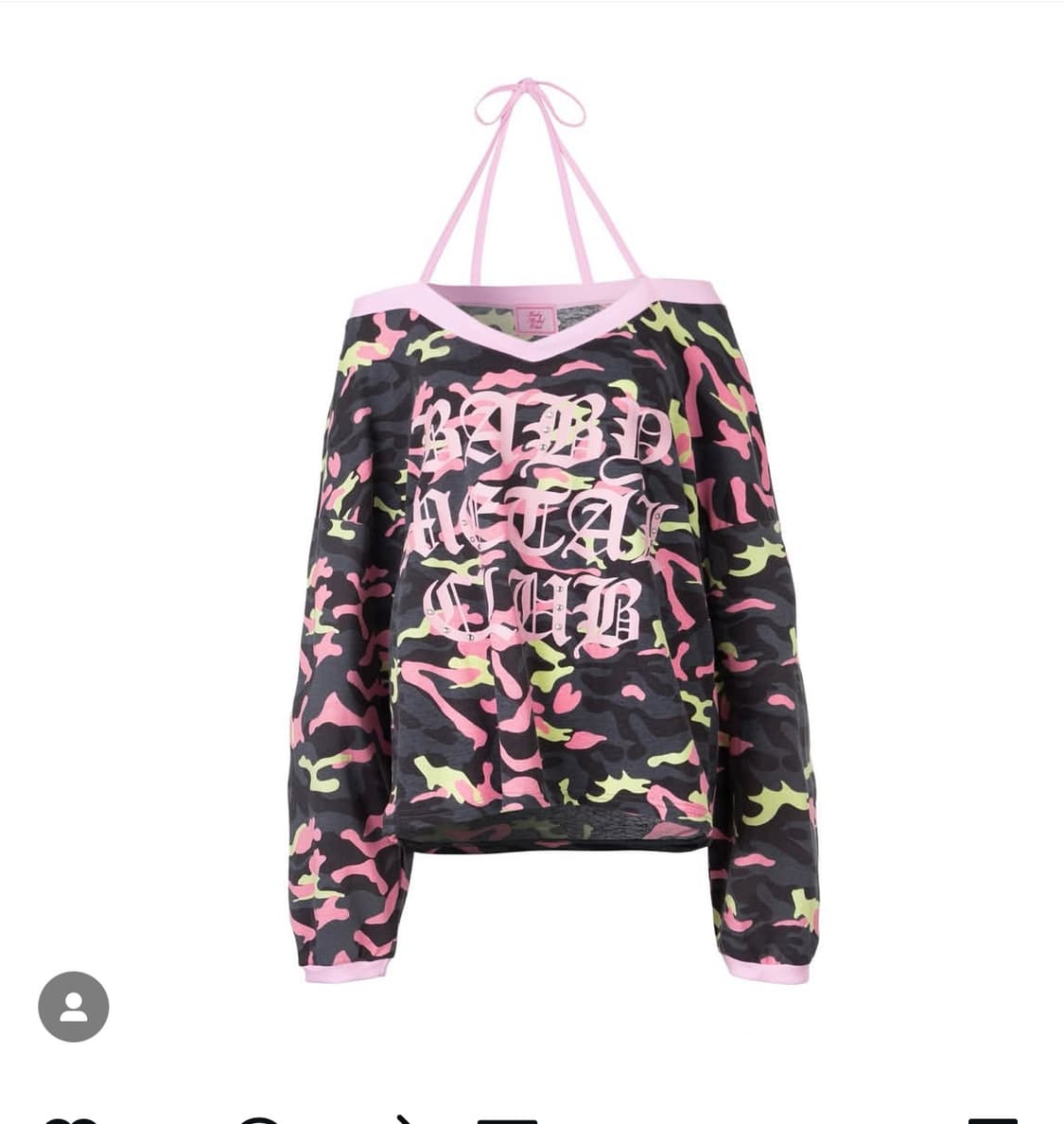 베이비메탈클럽 레오파드 로고 스트링 티셔츠 카모 상품이미지1