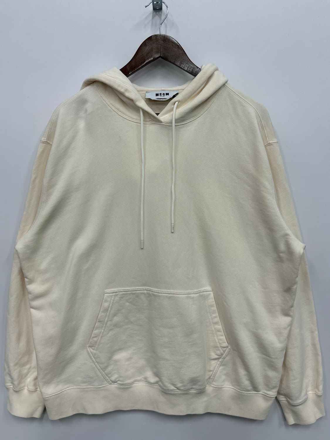 MSGM 밀라노 로고 아이보리색 후드티 상품이미지1