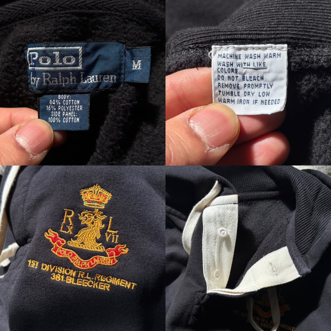 폴로 랄프로렌 블랙 컬러 럭비 후드티 상품이미지6