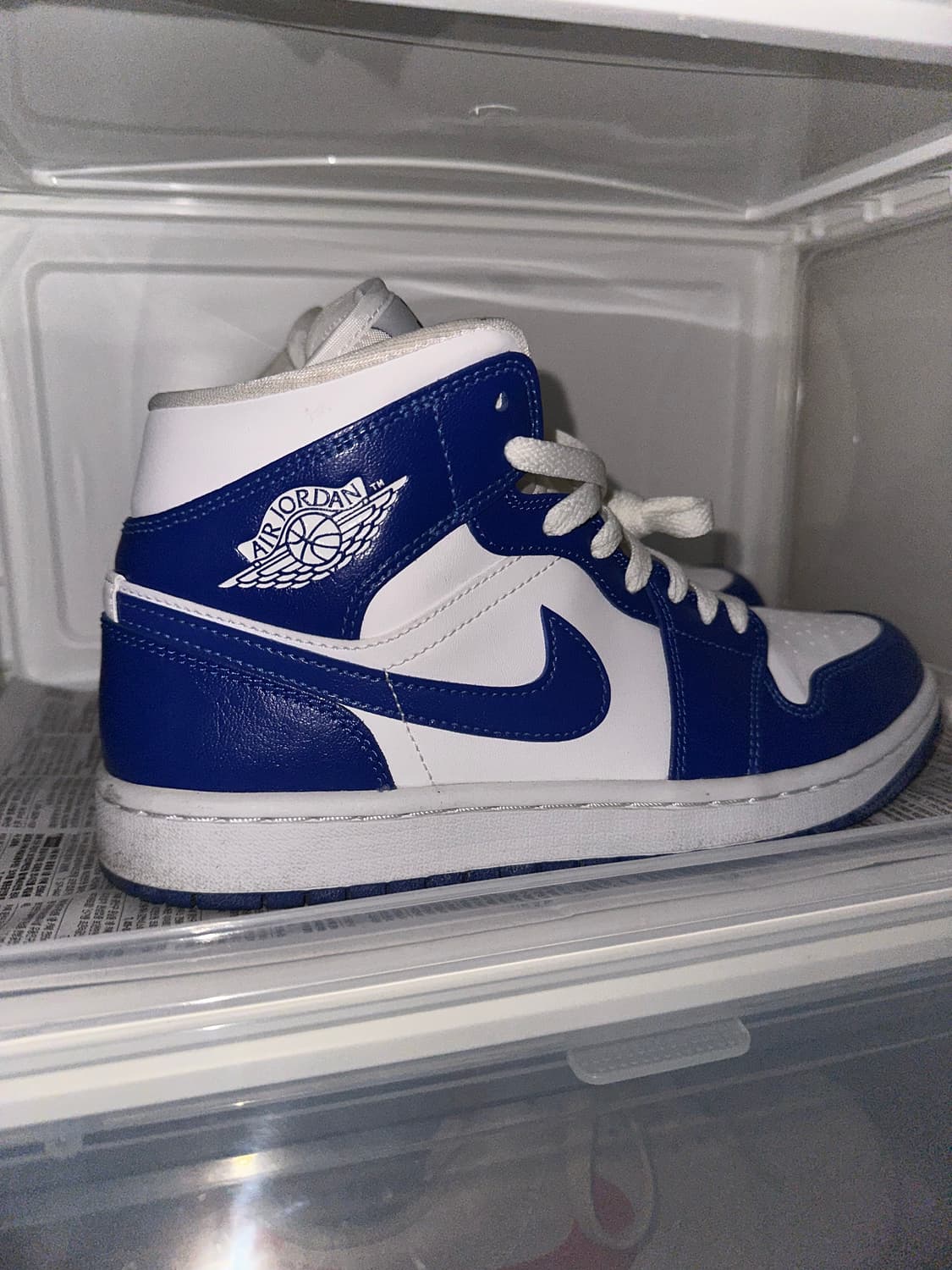 조던 1 미드 화이트 하이퍼 로얄 (W255) 상품이미지2