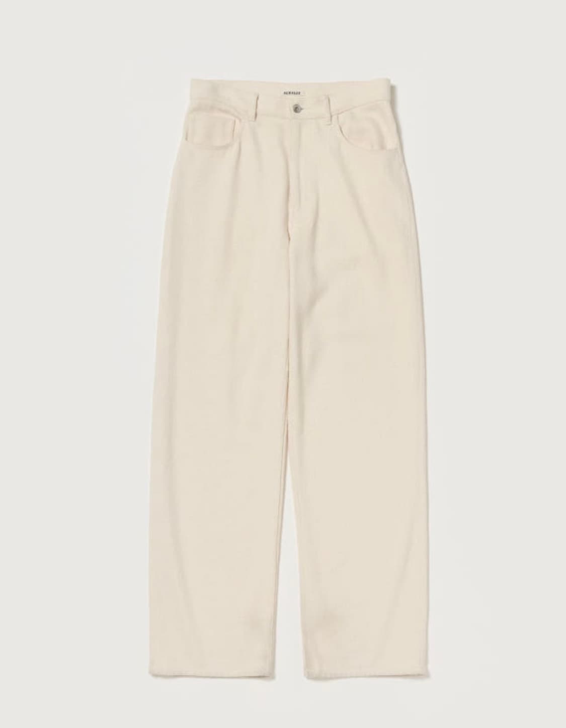 [3] 오라리 26ss 실크넵 5p 데님 와이드 팬츠 아이보리 상품이미지1