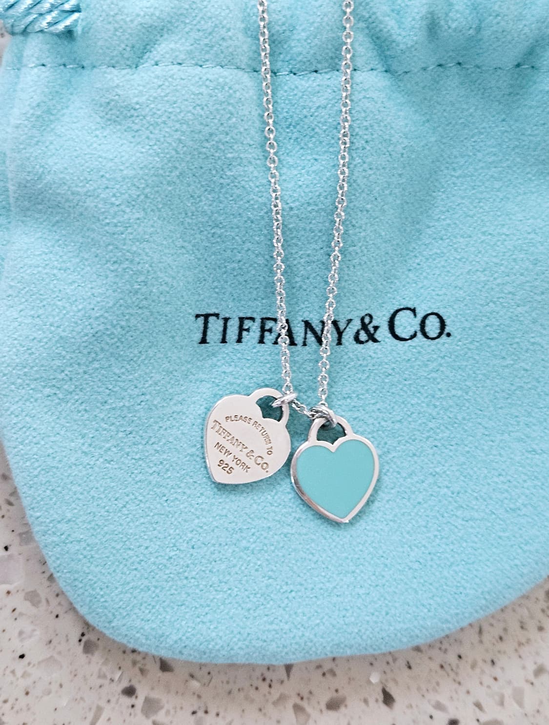 티파니앤코 리턴투 더블 하트 미니 민트 목걸이 [정품] 상품이미지2