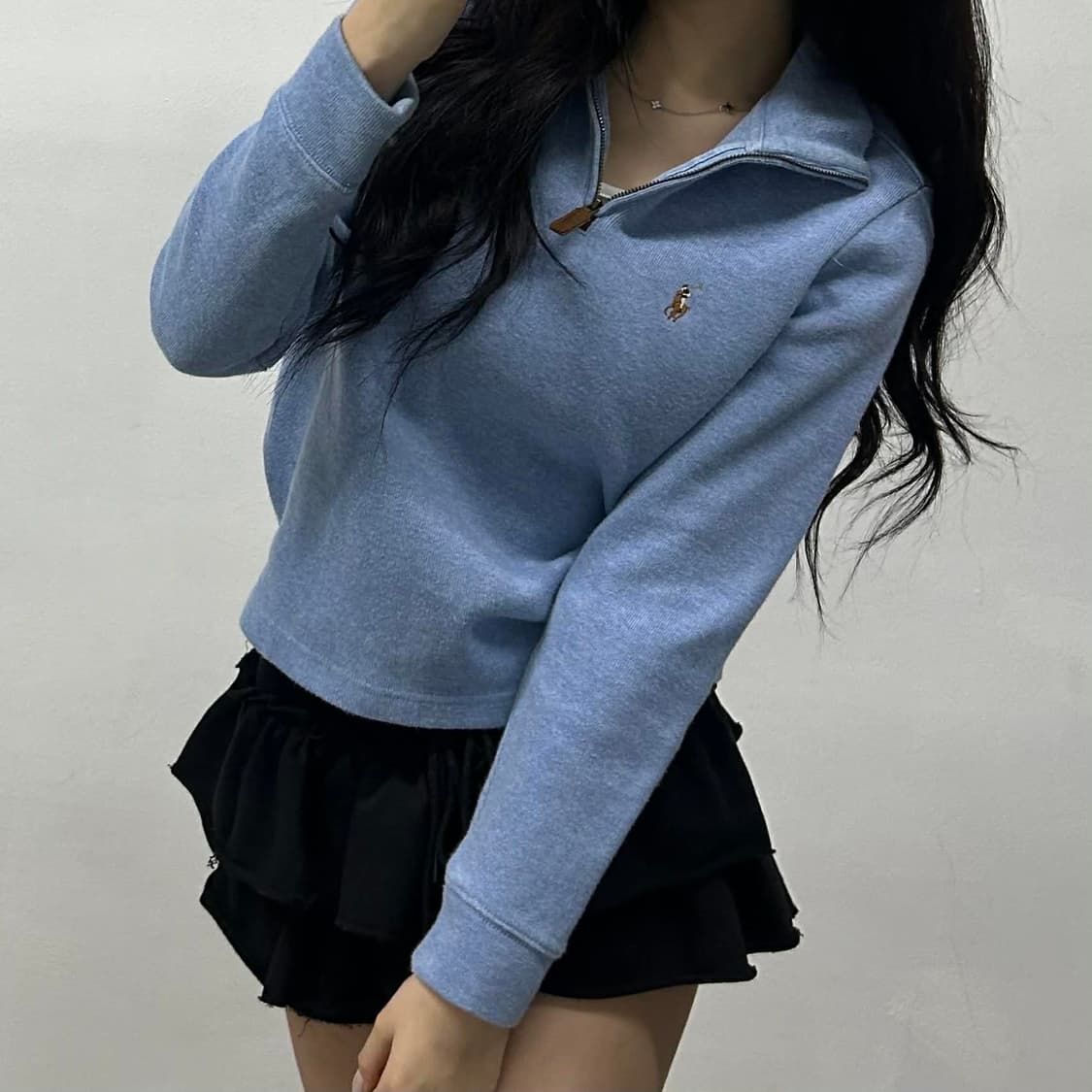 폴로 랄프로렌 신형 큐알 하프집업 코튼 니트 반집업(S) 상품이미지1