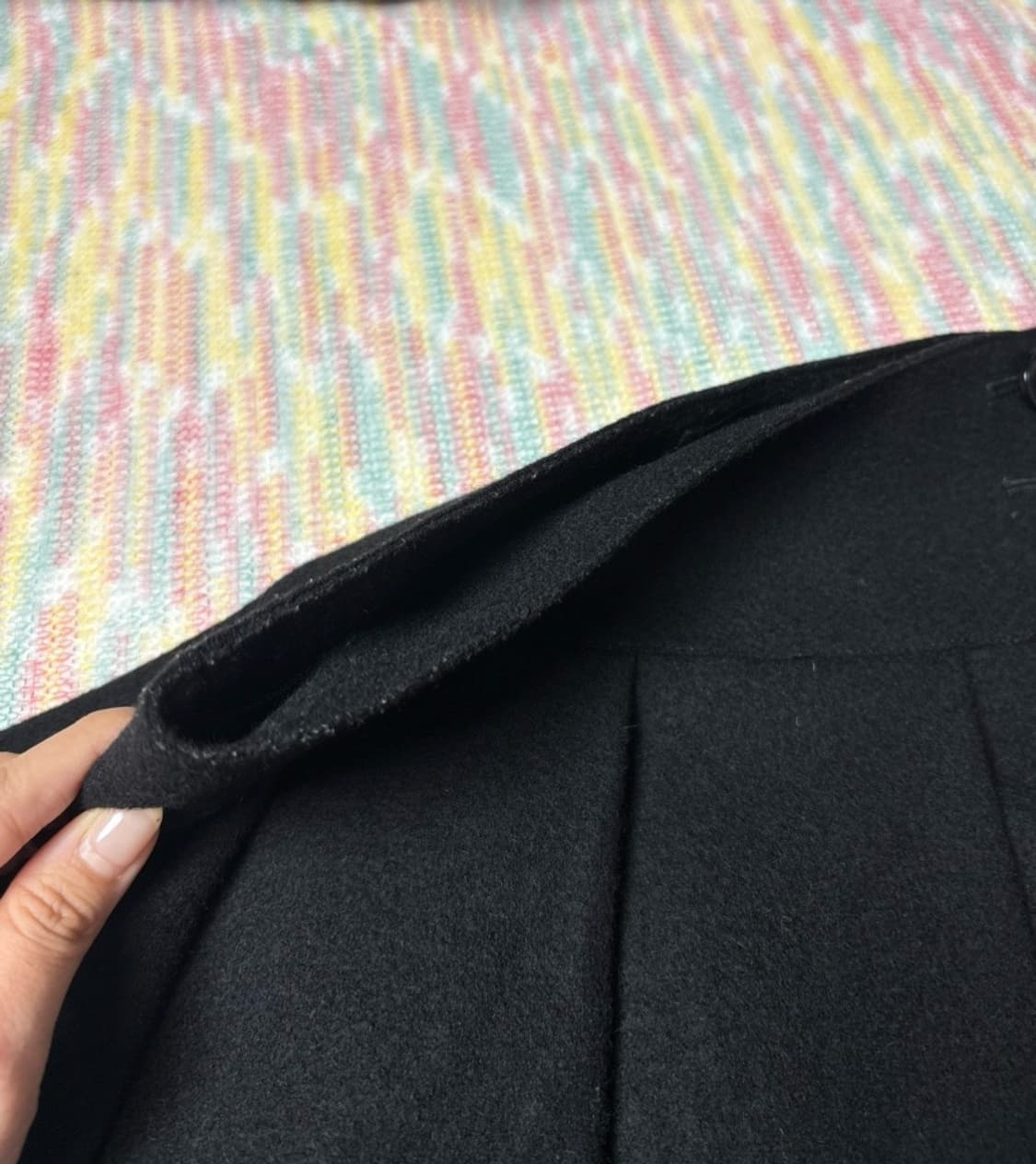 블랙 울 미디 스커트 상품이미지10