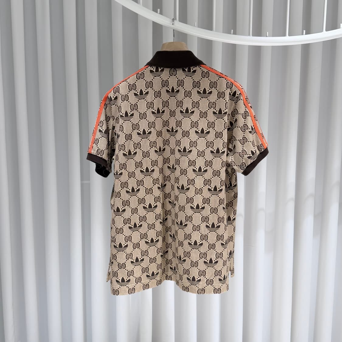 (S/M) / 구찌 X 아디다스 GG 트레포일 폴로 반팔 셔츠 상품이미지5