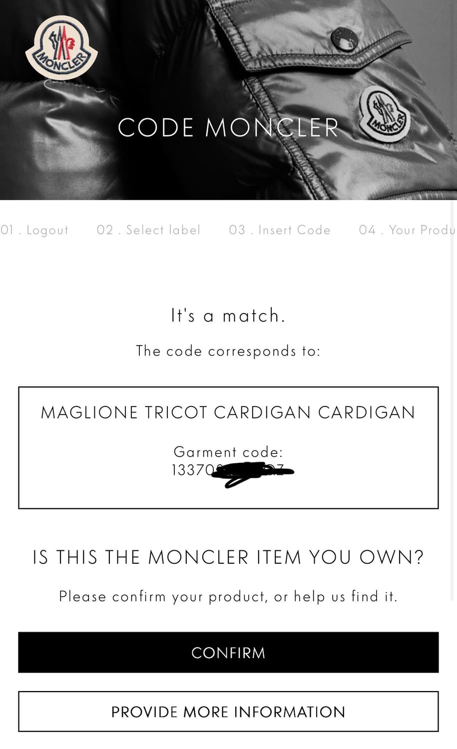 몽클레어 후드 니트패딩 L 상품이미지4