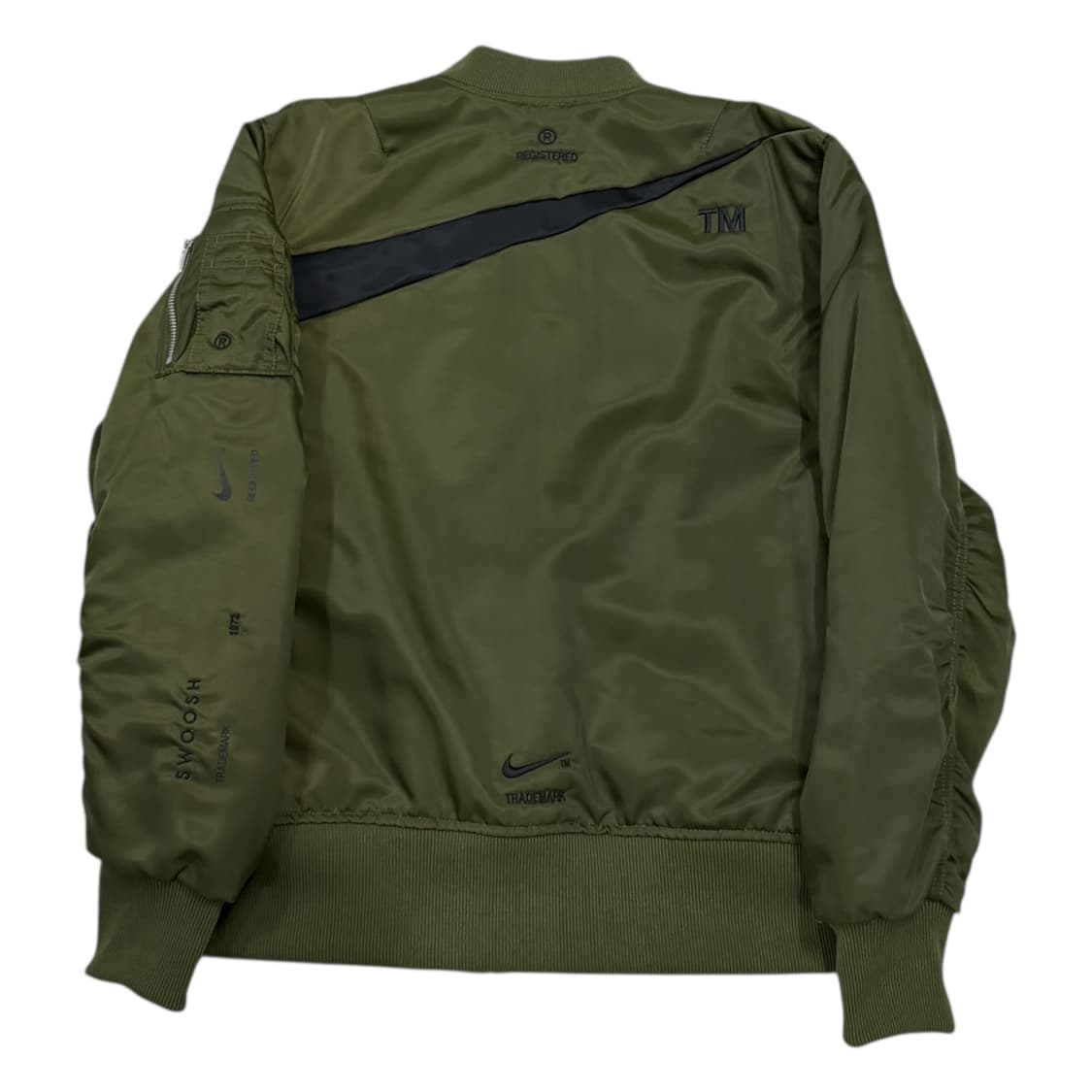 나이키 NSW 스우시 써마핏 봄버 리버서블 양면 자켓 러프 그린 블랙 상품이미지2