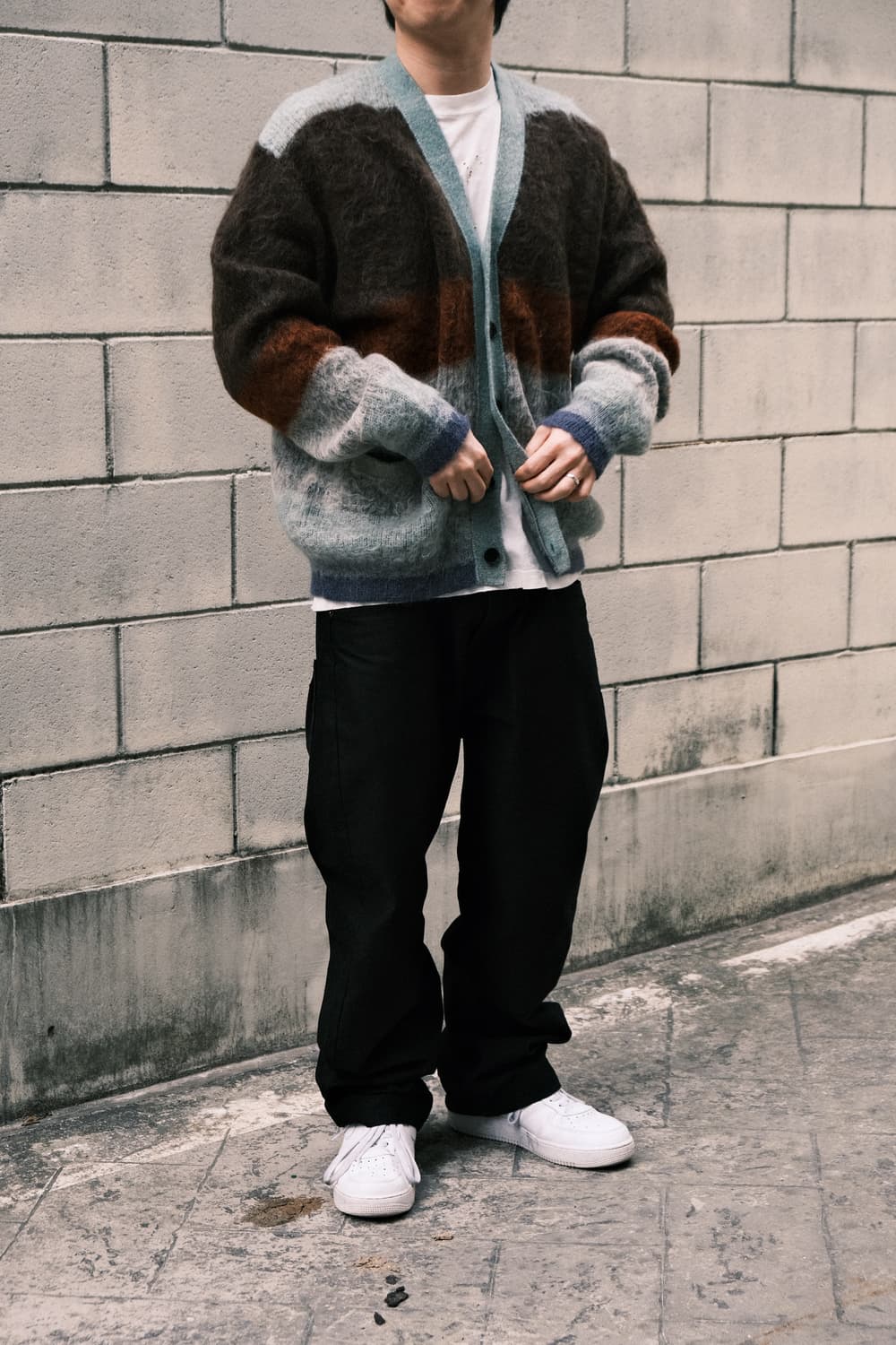 요크 YOKE 23FW 모헤어 보더 가디건 상품이미지2