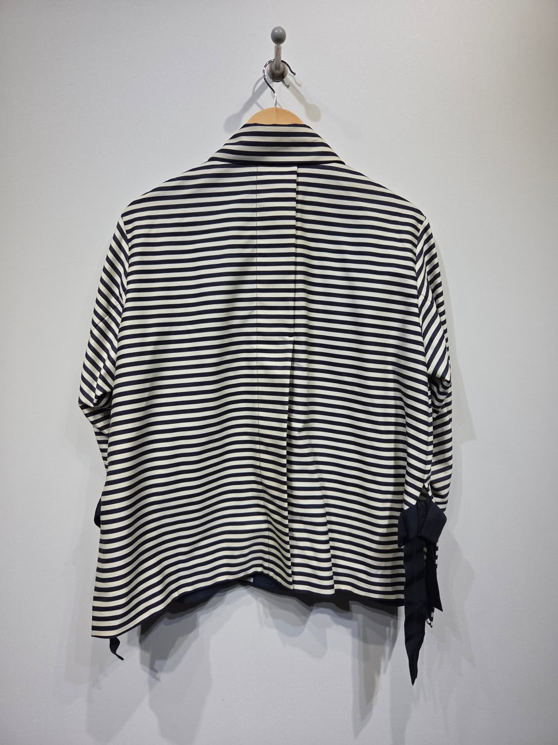 TIME 타임 포스트모던 스트라이프 울 혼방 리본 자켓 상품이미지6