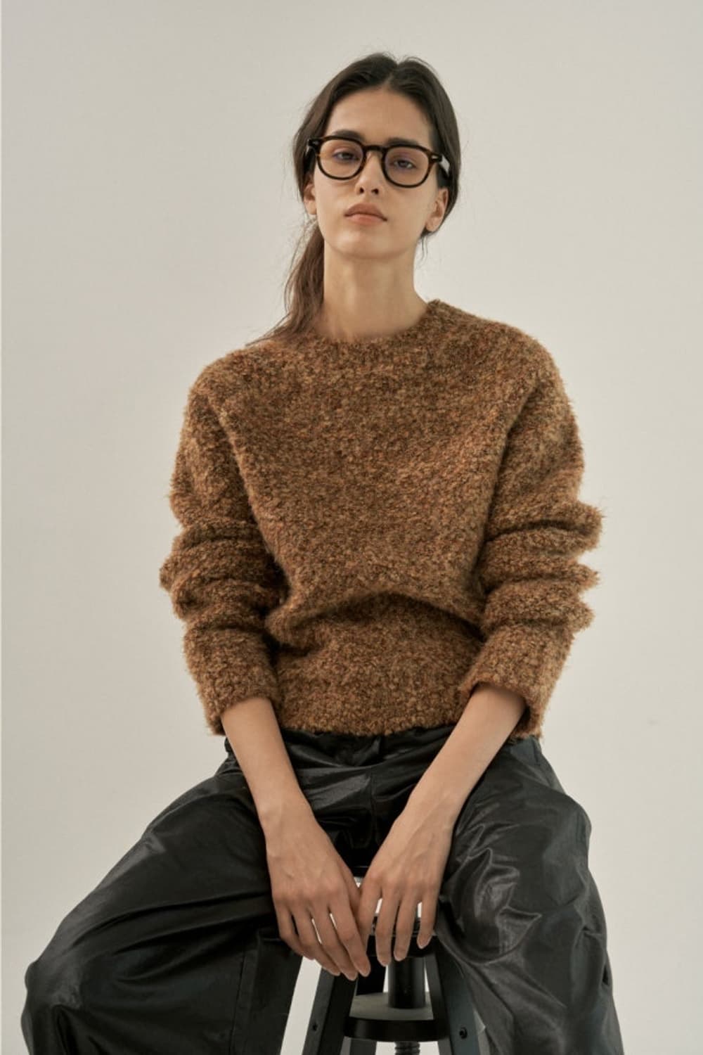 게드 GED 라운드 부클 니트 상품이미지1