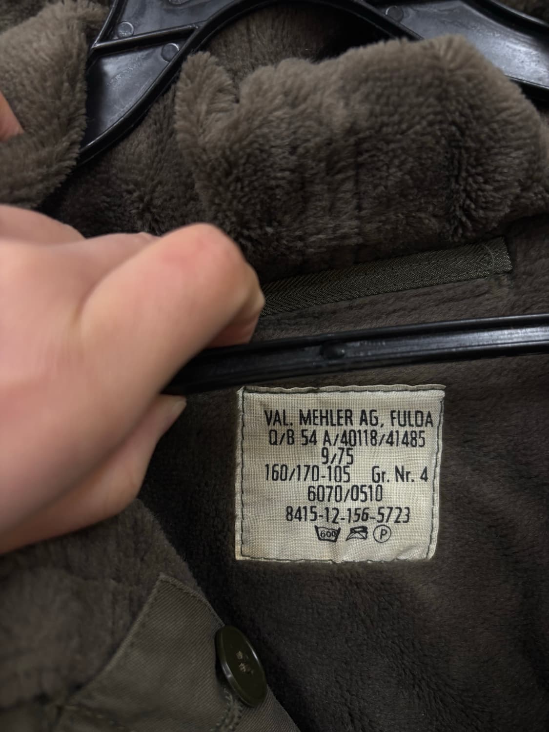 독일군 스노클 파카 VAL. MEHLER AG       (내피탈착) 상품이미지6