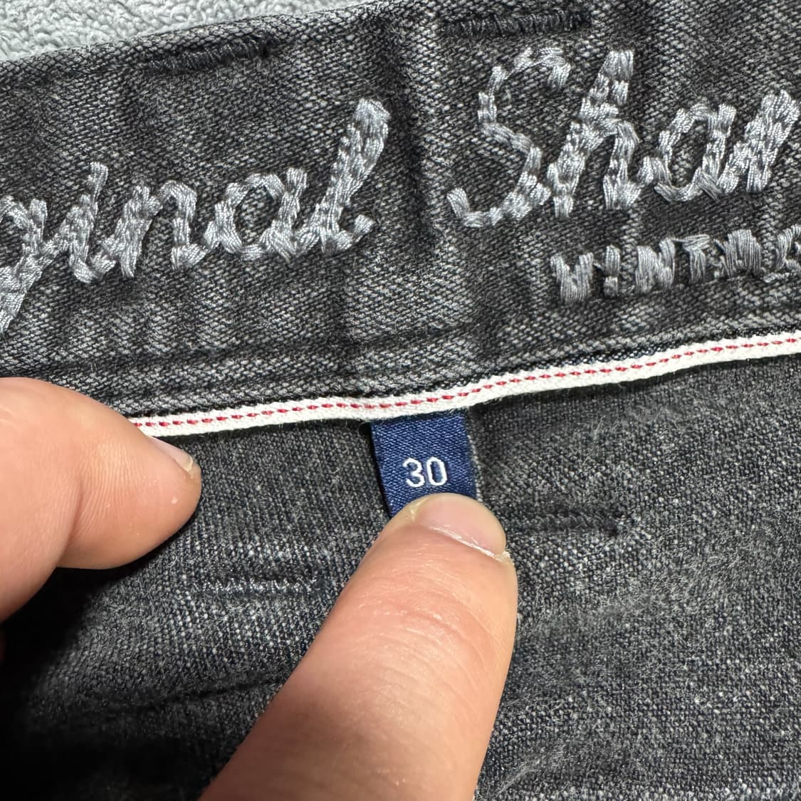 쉐인진 빈티지 워싱 블랙 데님 상품이미지7