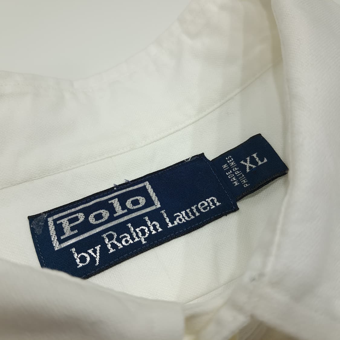 CL480 XL 폴로 90s 코튼 빅크레스트 클럽칼라 화이트 셔츠 남방 상품이미지3