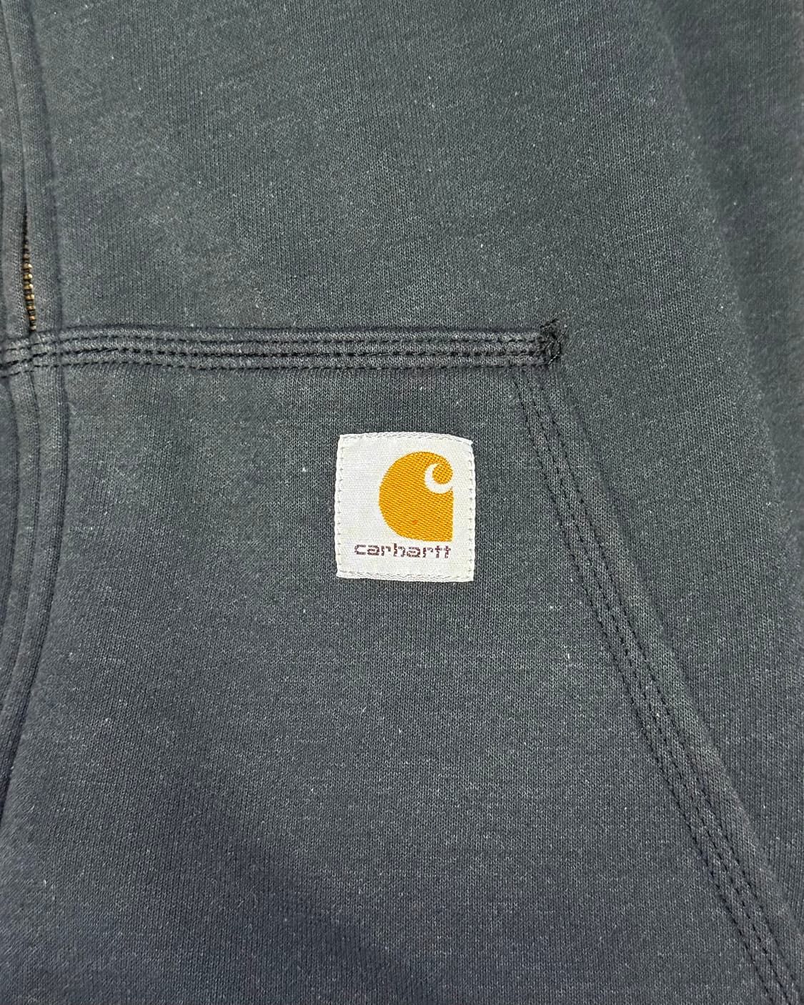 칼하트 후드 집업 워크 기모 오버핏 S 후디 스웻 블랙 차콜 빈티지 스몰 상품이미지4