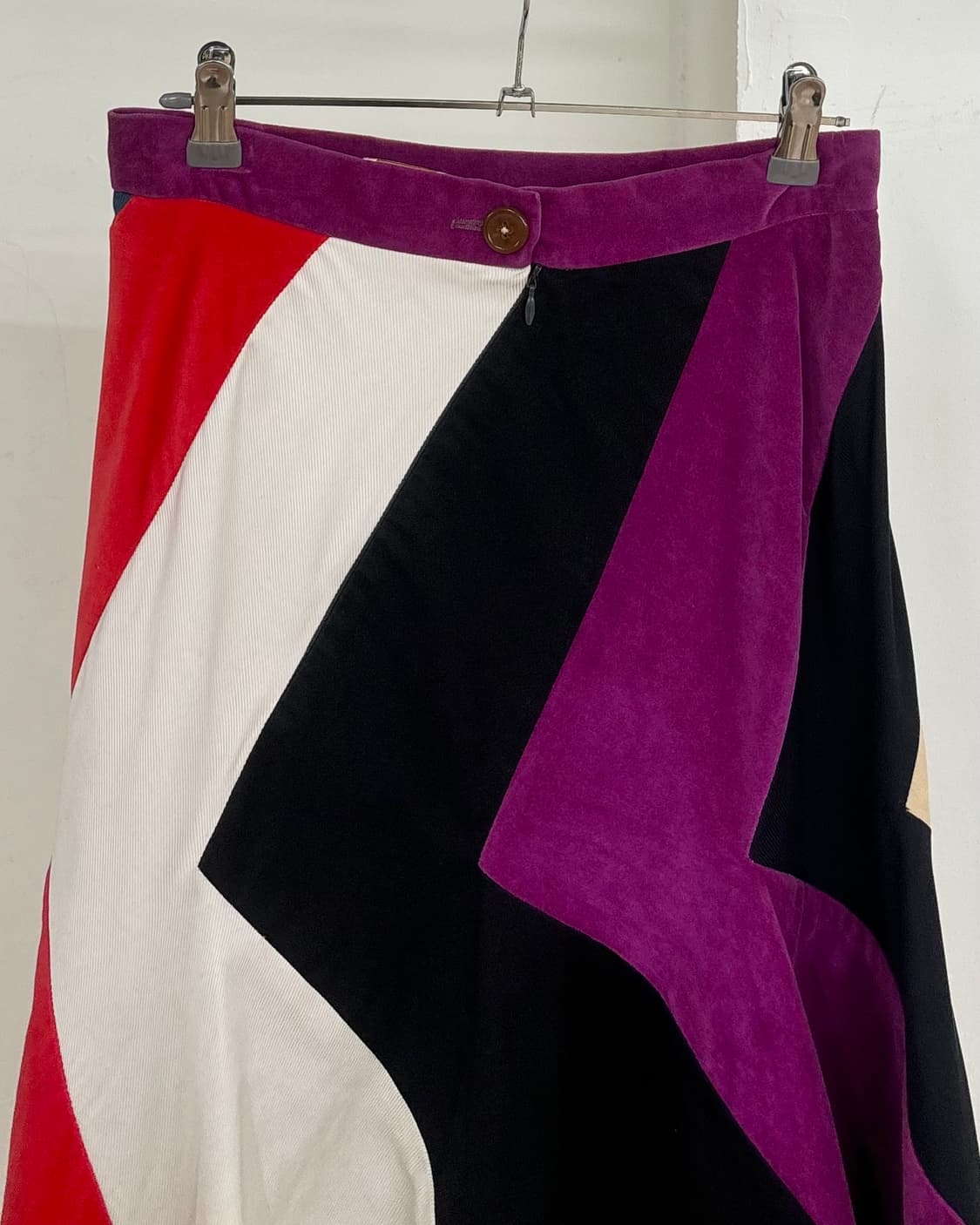 비비안웨스트우드 벨벳 패치워크 스커트 상품이미지5