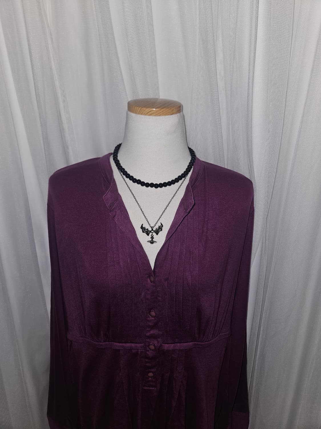 vingt-trois 슈슈룬 쇼콜라 포도 블라우스 상품이미지3