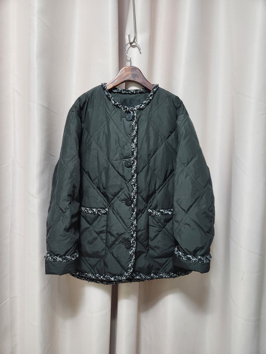 ozoc 퀼팅 자켓 라운드 오리털패딩 상품이미지2