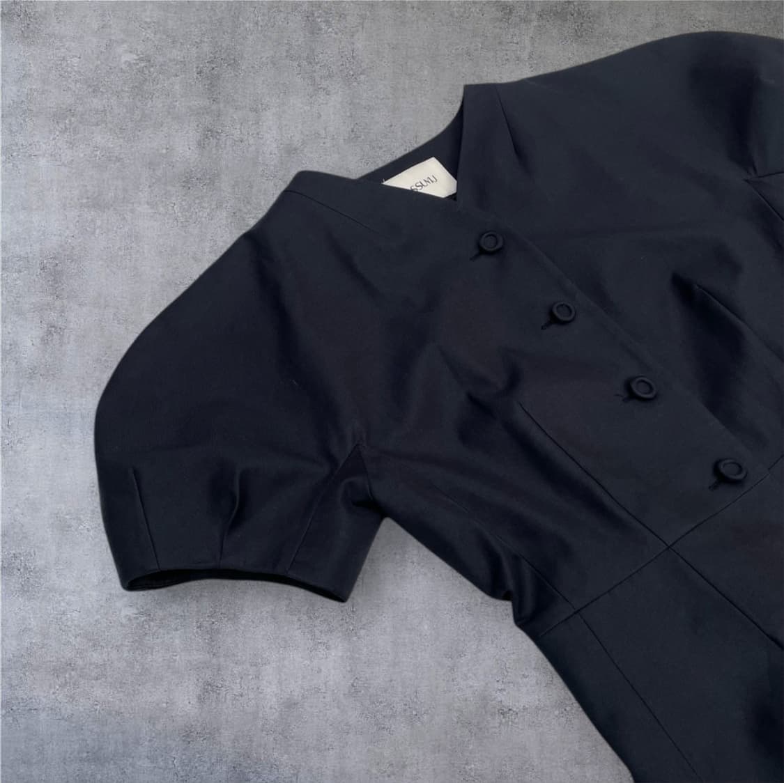 썸제이 Ssumj 네이비 볼륨소매 숏 반팔 자켓 S 상품이미지7