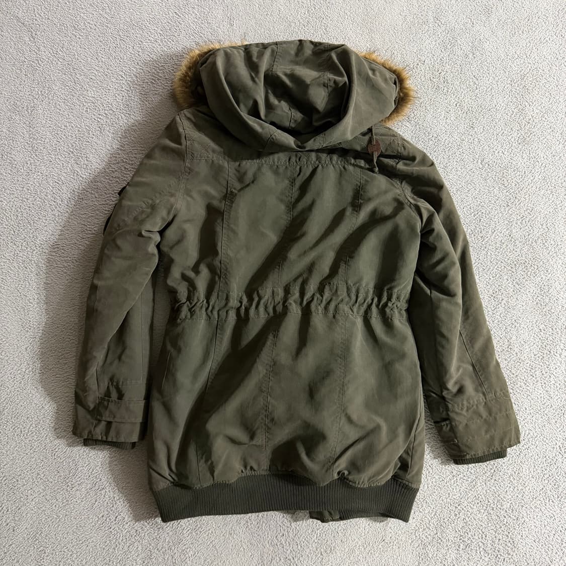 Grunge mood khaki fur jacket 상품이미지5