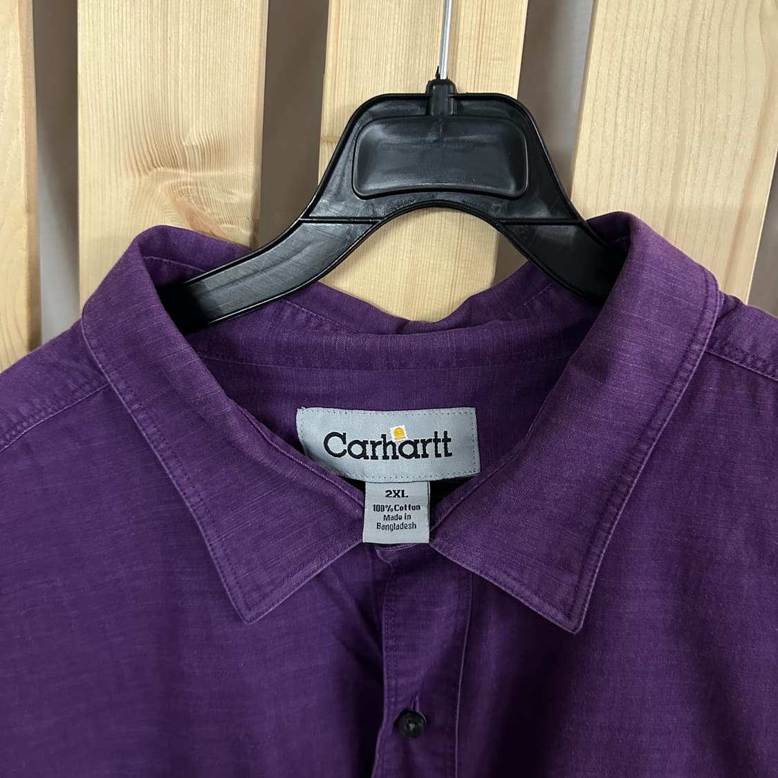 (2XL) 칼하트 포켓 퍼플 반팔 셔츠 상품이미지5