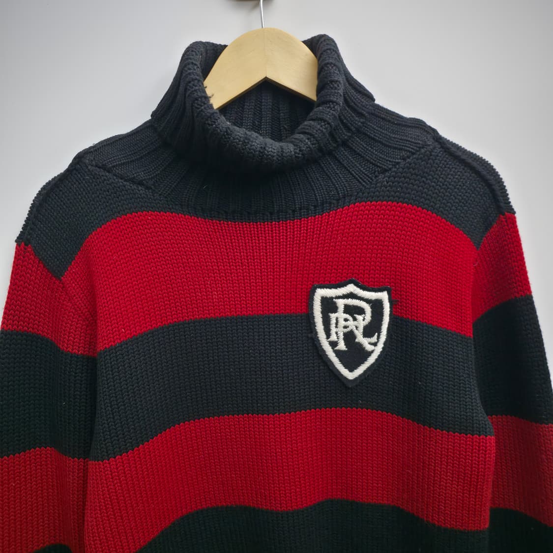 [M] 폴로 랄프로렌 쉴드 패치 스트라이프 터틀넥 니트 상품이미지2