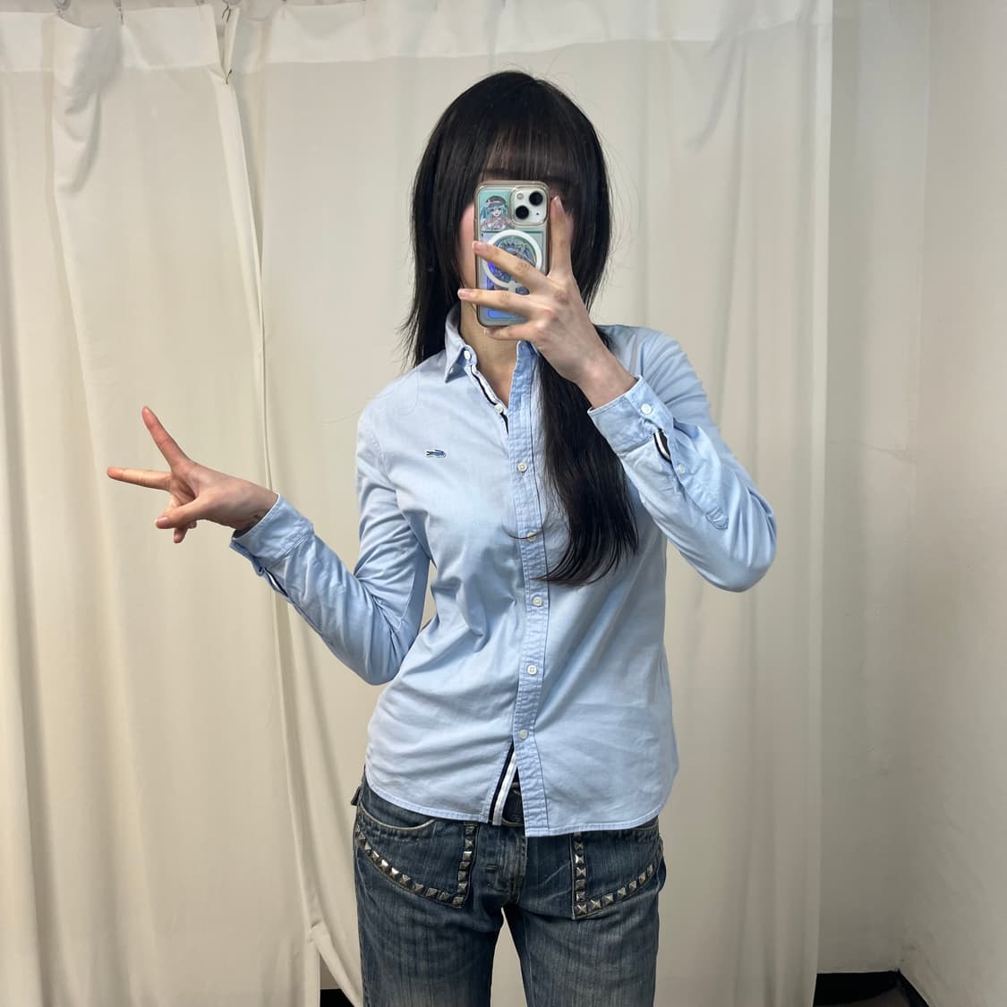 Lacoste sky blue shirt   상품이미지2