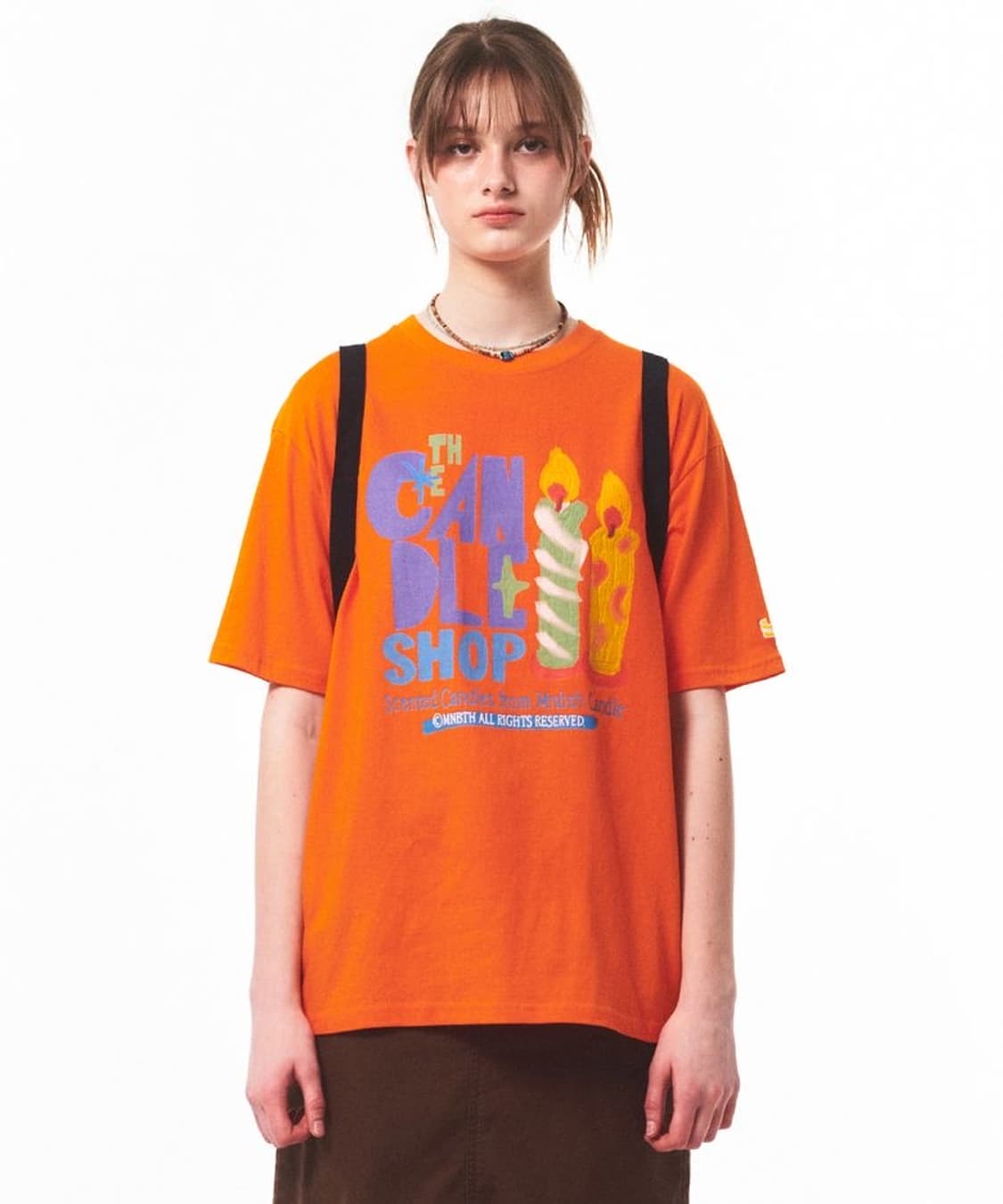 메인부스 Candle Shop T-Shirt 캔들샵 오렌지 티셔츠 상품이미지1