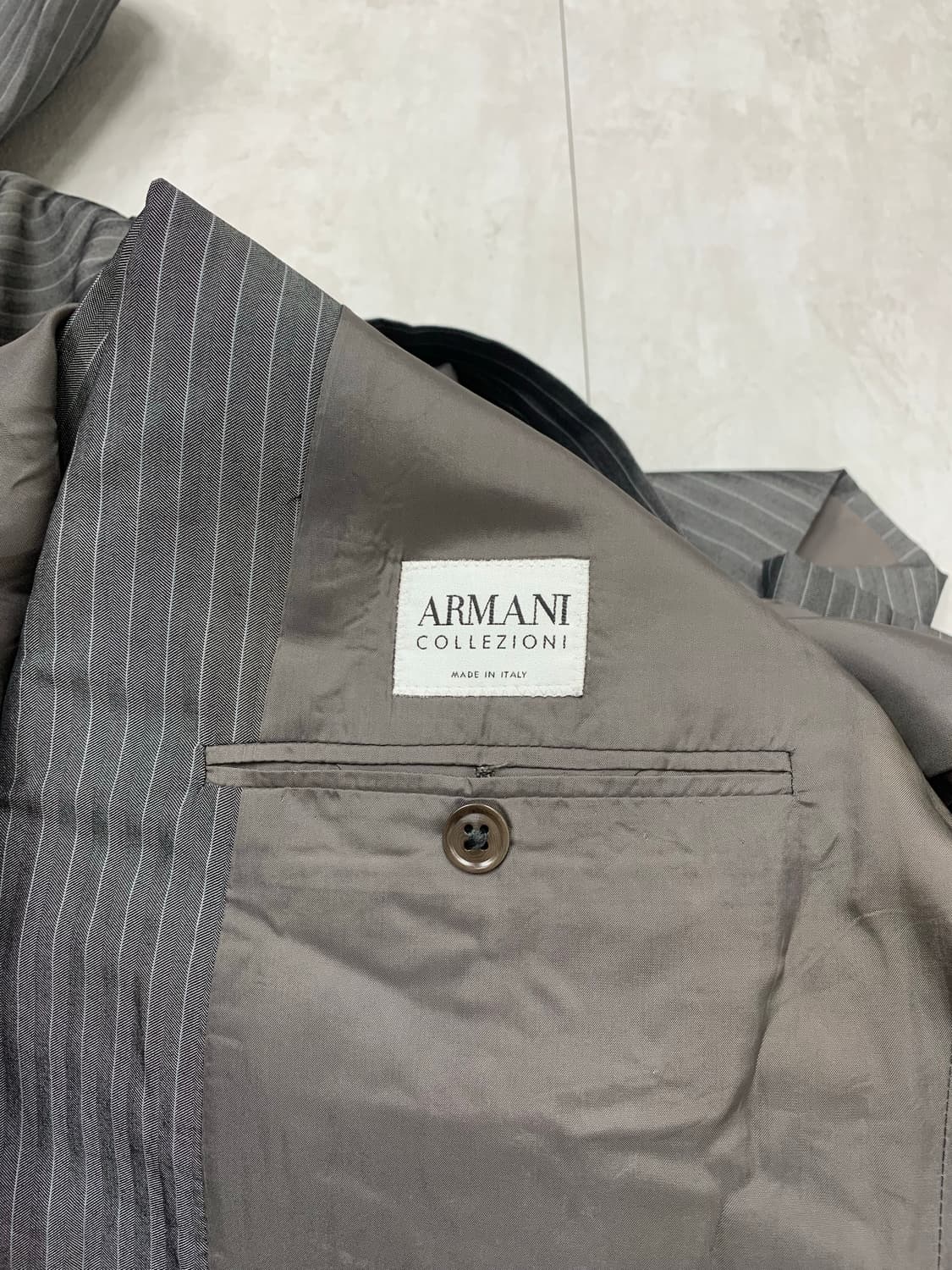 아르마니 그레이 스트라이프 블레이저 #326 상품이미지5