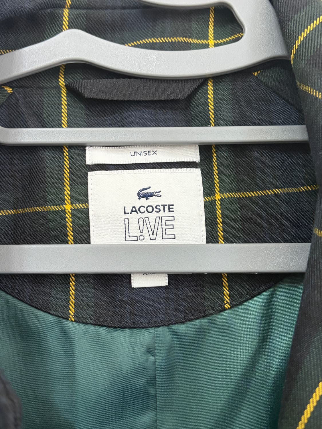 라코스테 체크 롱 자켓 상품이미지3