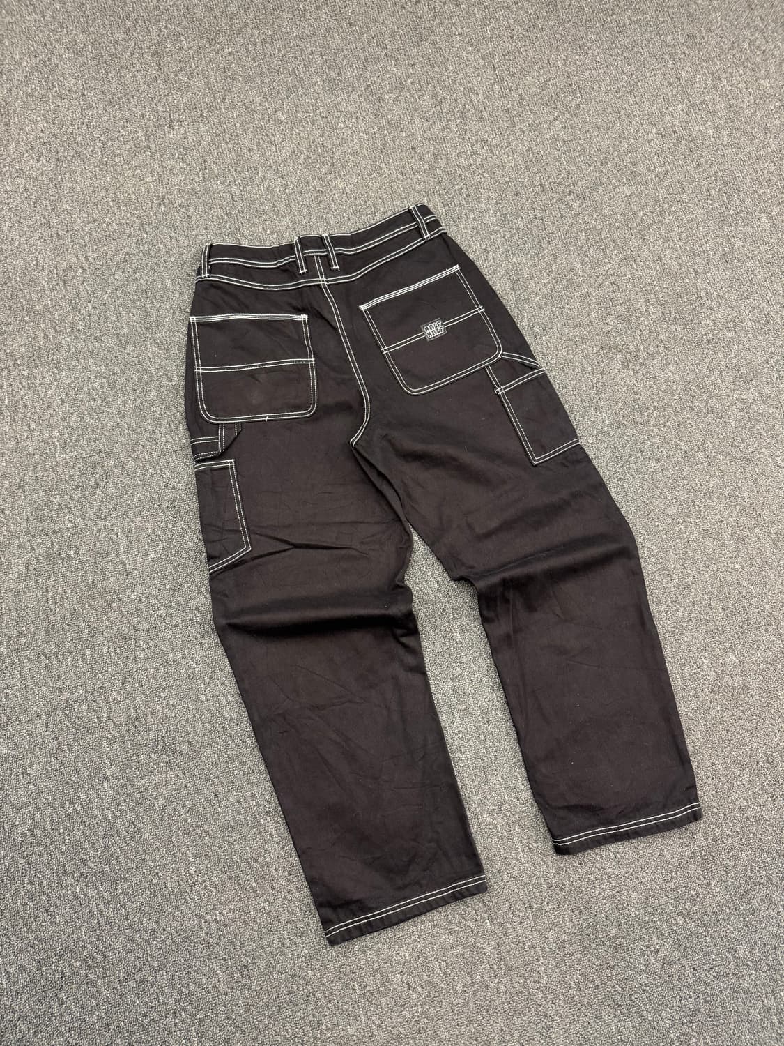 American vintage 화이트 스티치 더블니 블랙 워크 팬츠 상품이미지6