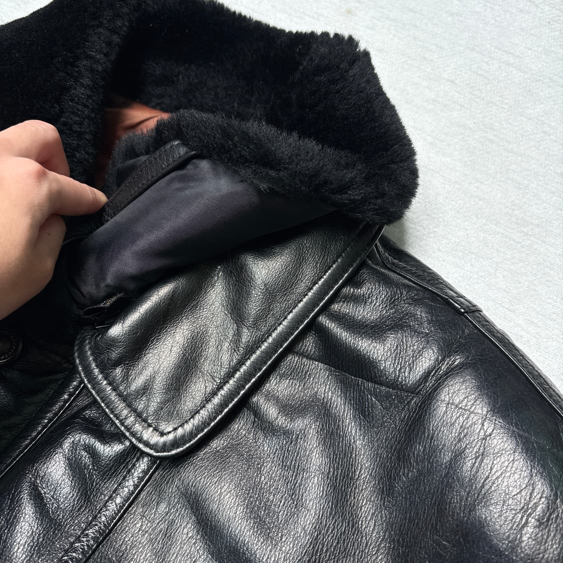 빈티지 소가죽 봄버자켓 상품이미지4