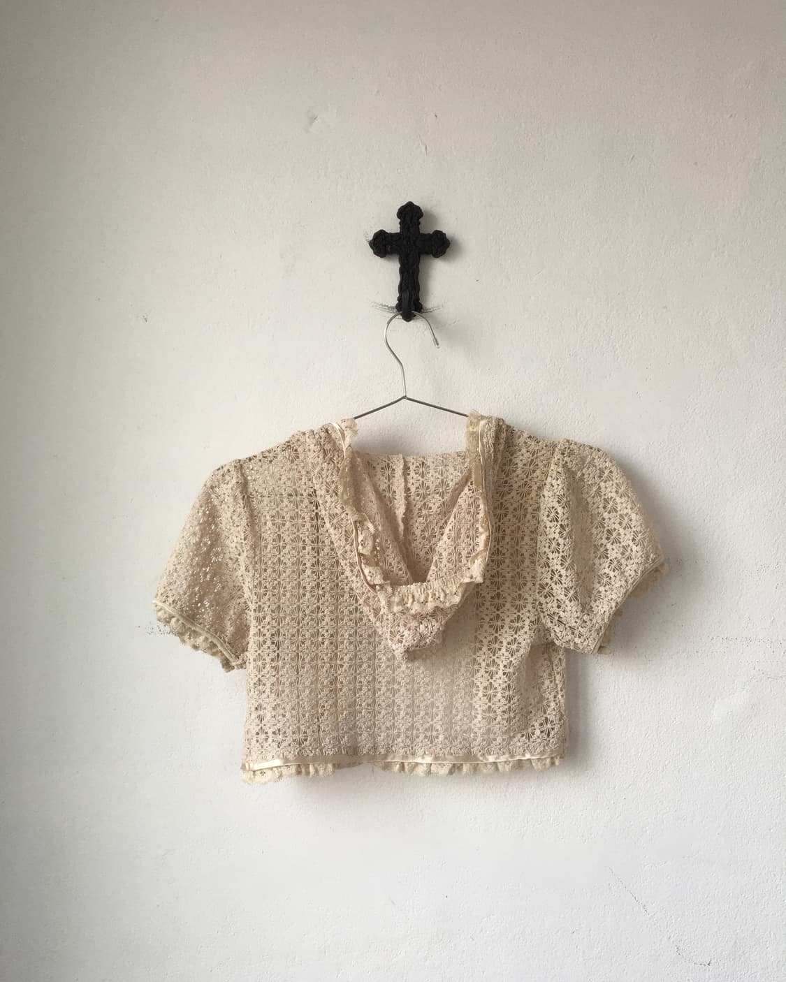 Crochet hood open cardigan 상품이미지5