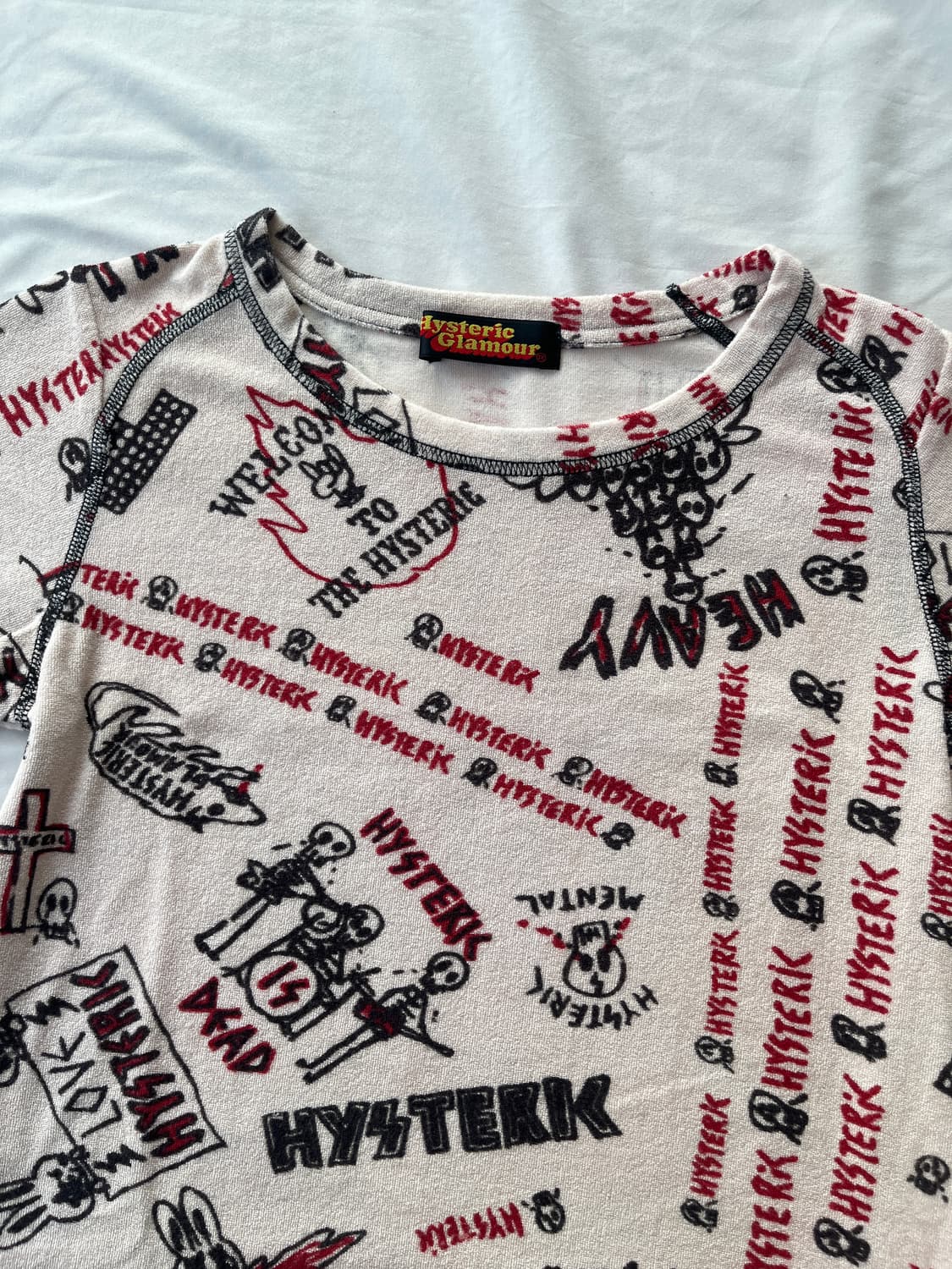 히스테릭 글래머 90s 아카이브 올오버 그래픽 테리 반팔 티셔츠 상품이미지4