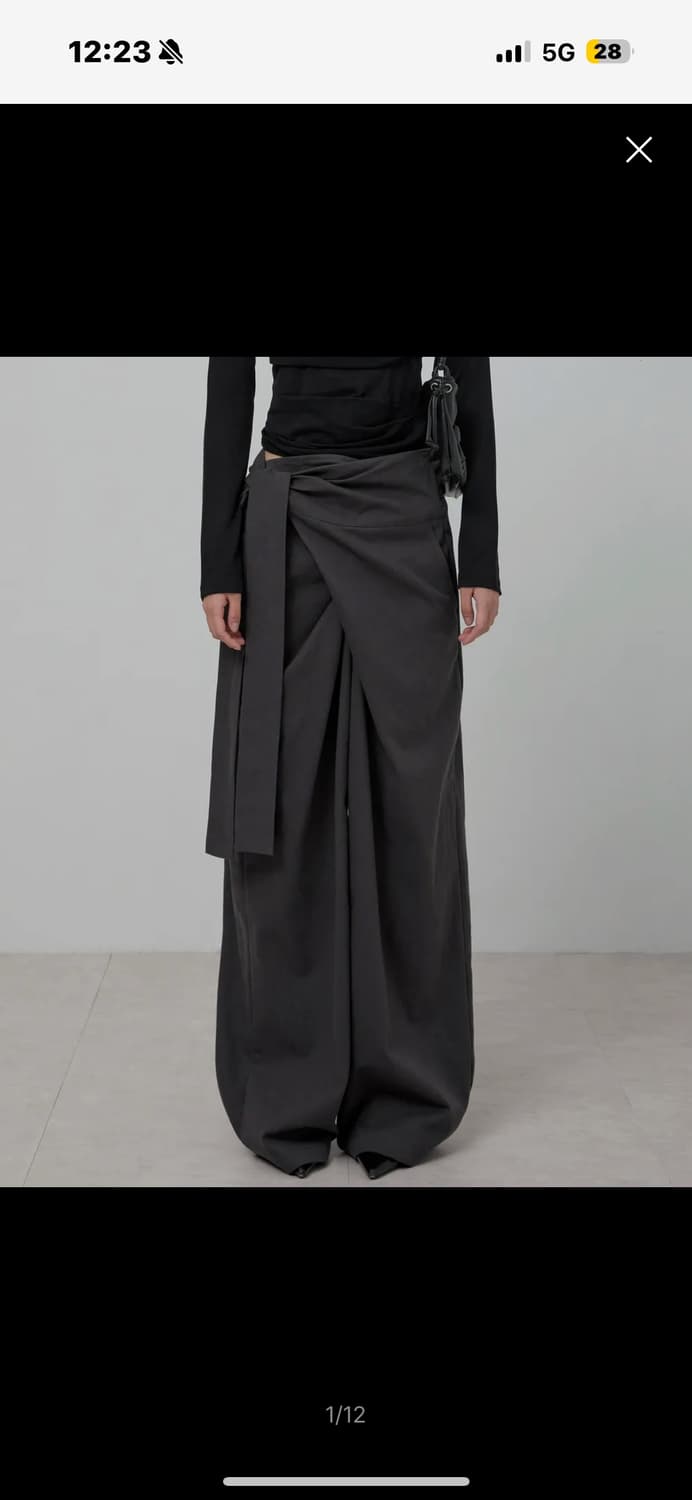 플레어업 레이어드 랩 스커트바지 새상품 상품이미지1