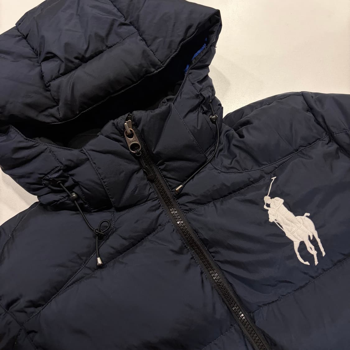 [XL] 폴로 랄프로렌 빅포니 네이비 후드 패딩 점퍼 C948 상품이미지3