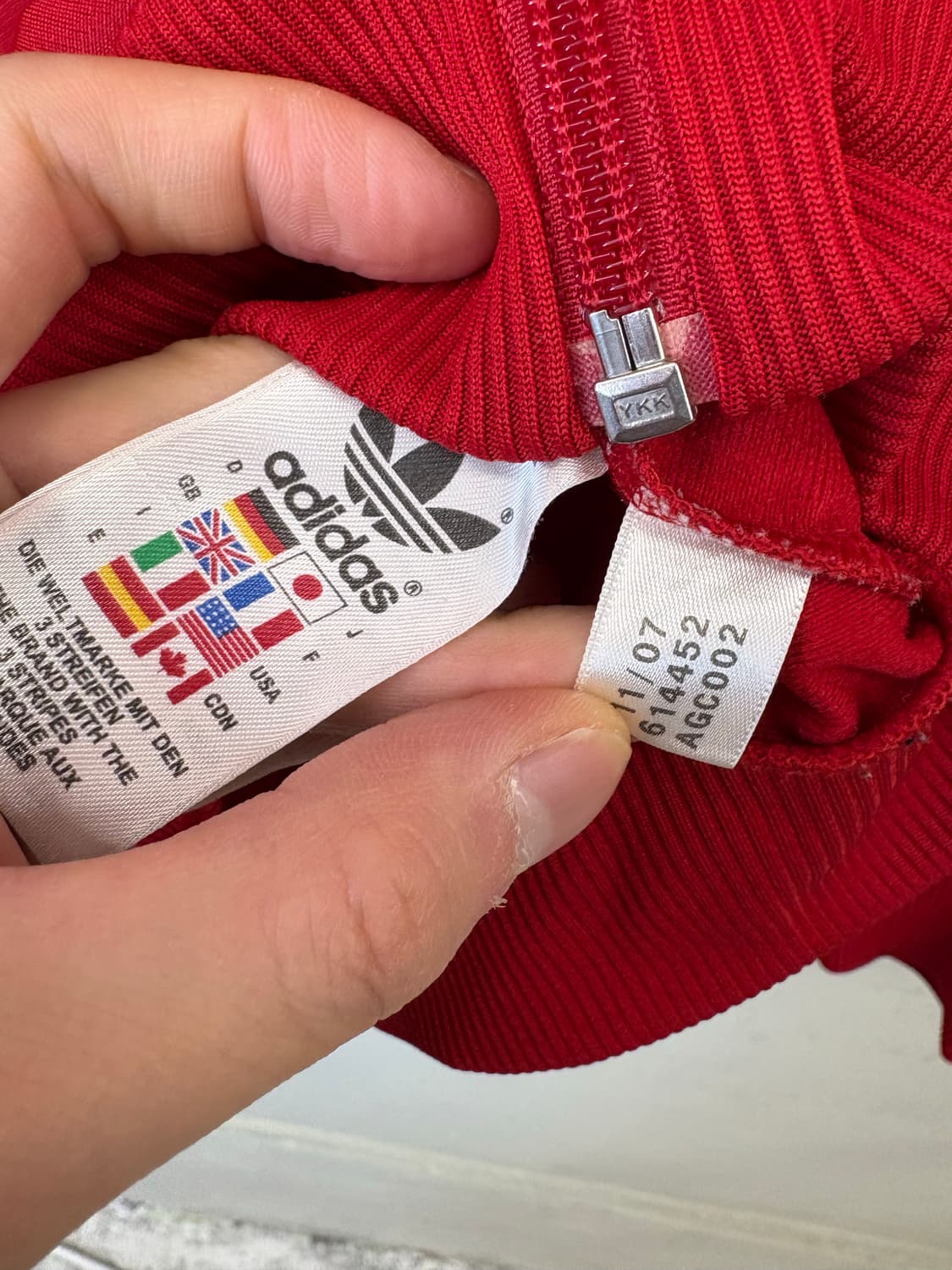 아디다스 빈티지 구형 파이어버드 트랙탑 져지 레드 상품이미지7