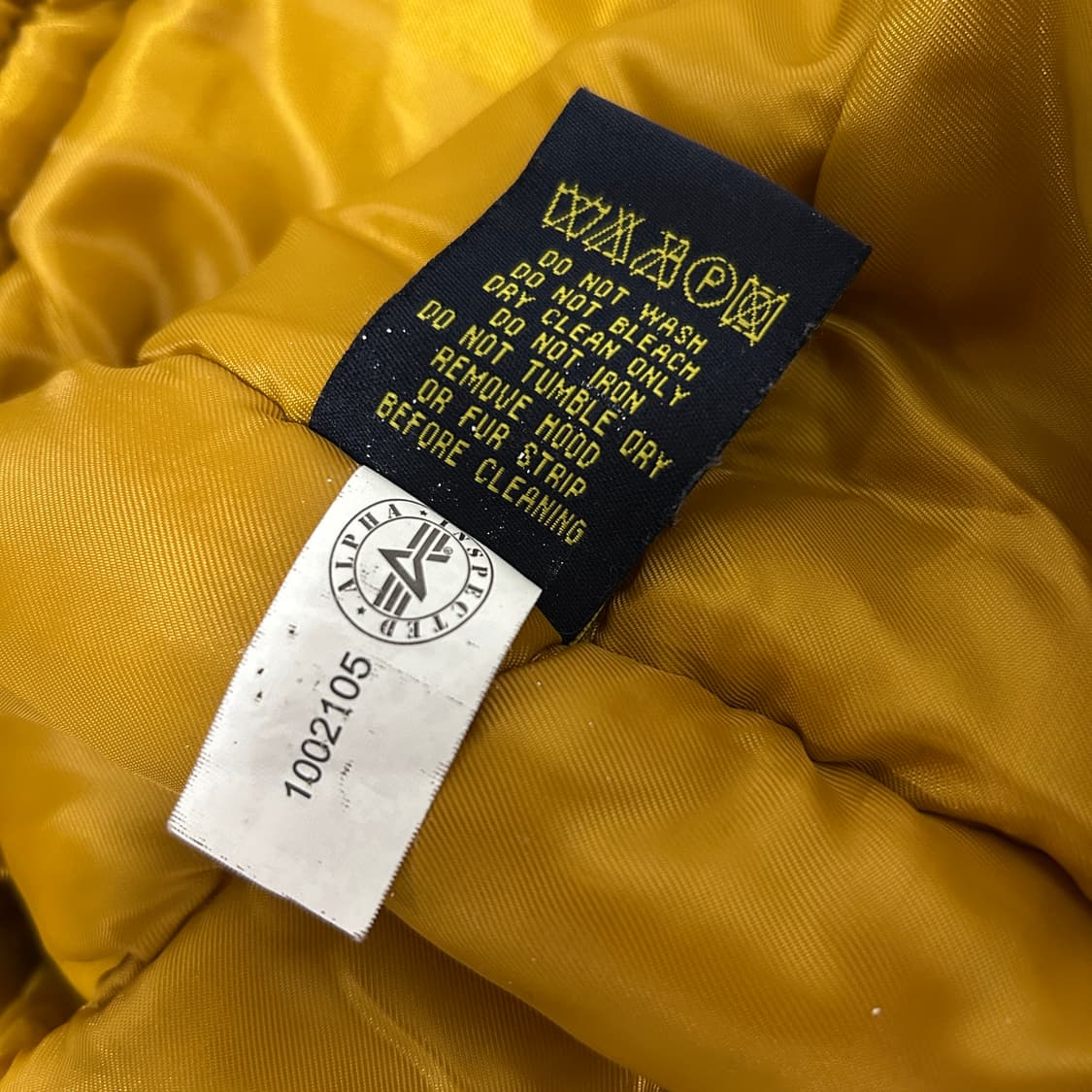 알파인더스트리 패치로고 n3b 야상 점퍼 머스타드  상품이미지6