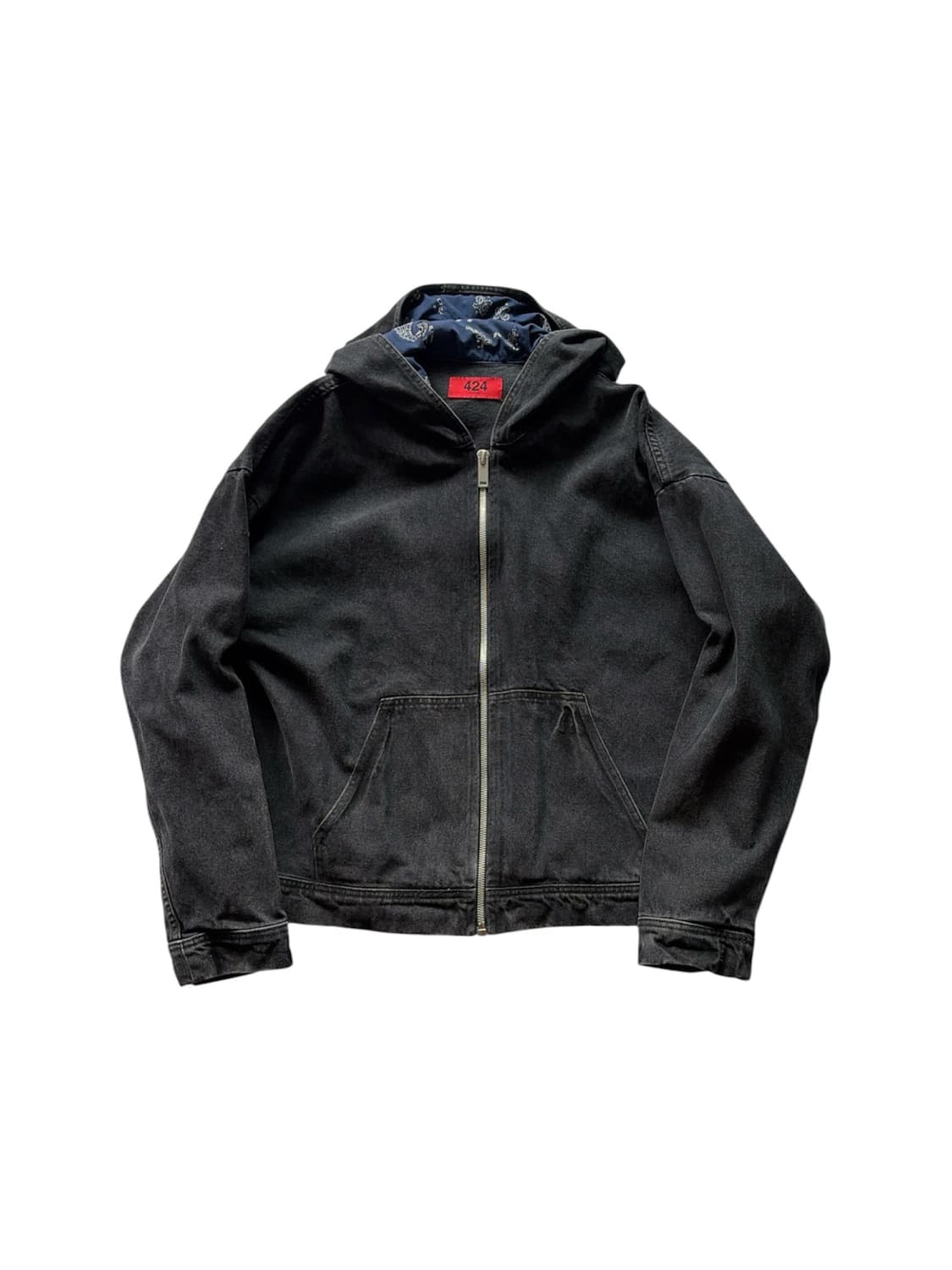 Bandana Denim Hoodie Jacket 상품이미지1