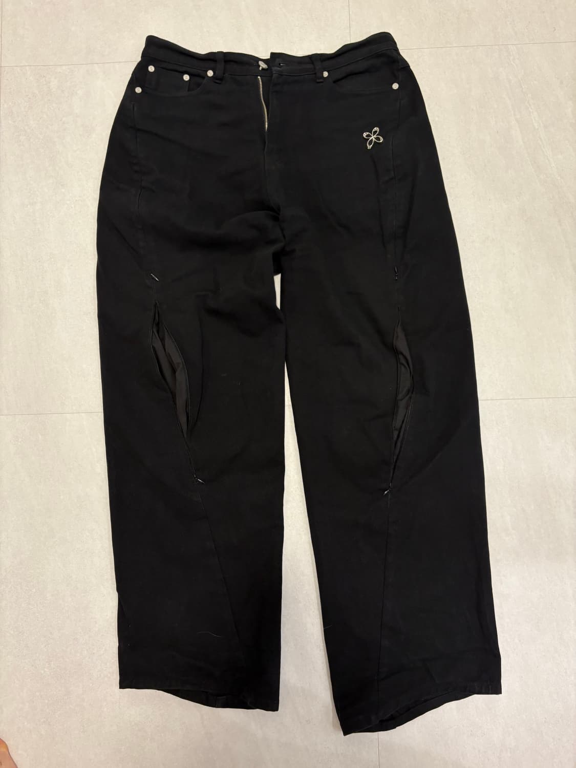 써저리 오블리크 팬츠 블랙 M 상품이미지1