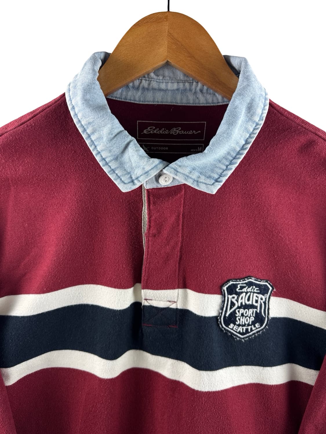 에디바우어  버건디 럭비셔츠2954 상품이미지3