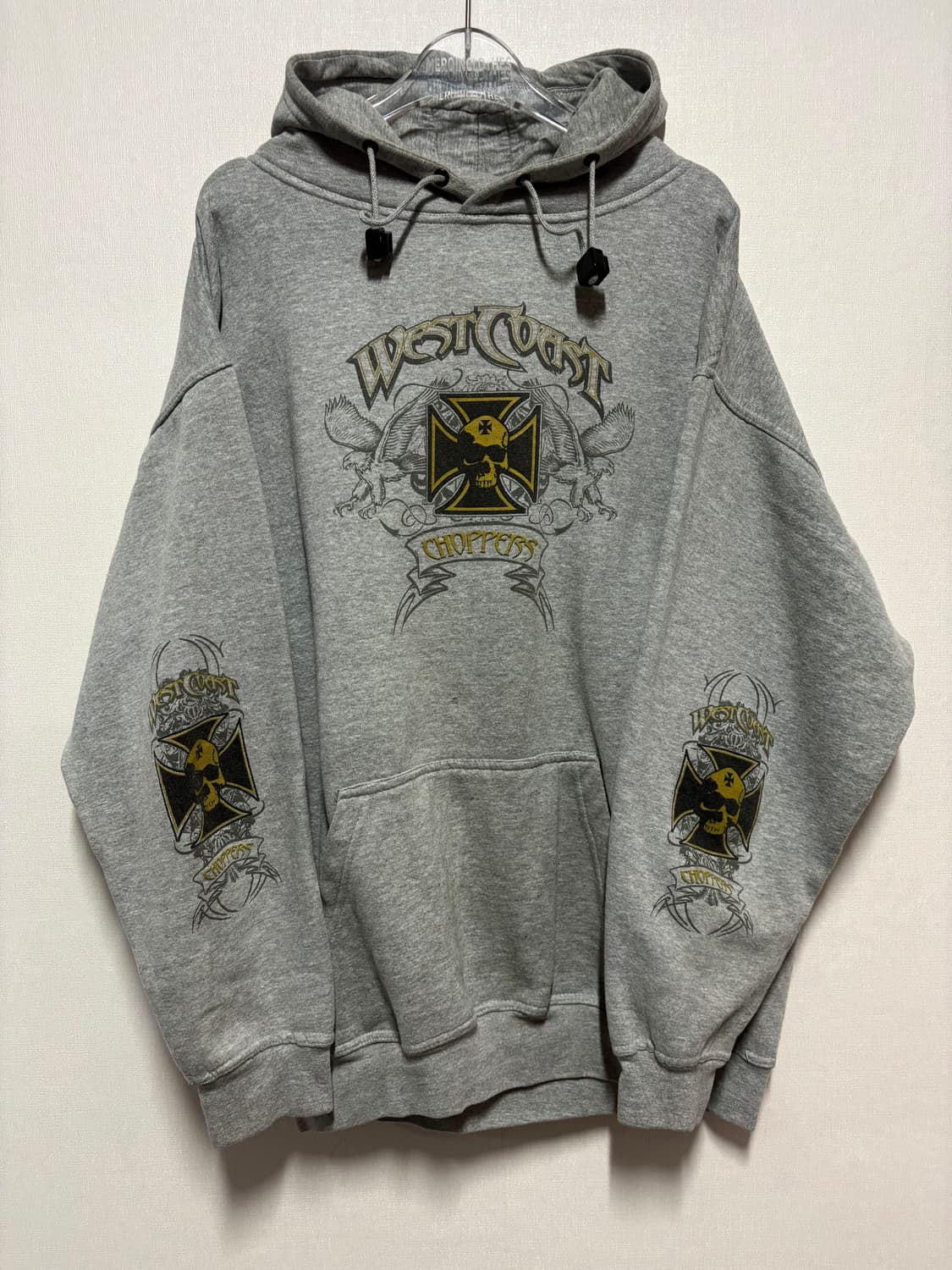 [L] 90‘s West Coast Choppers 후드 그레이 상품이미지1